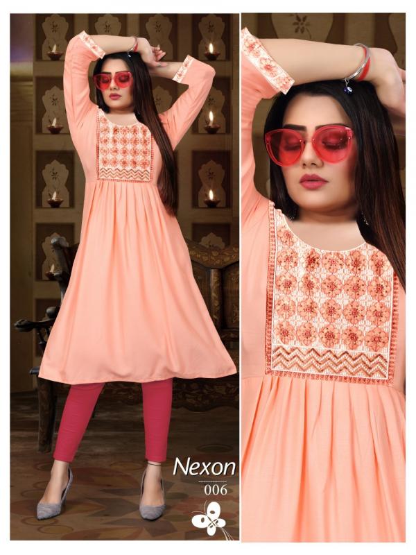 Trendy Nexon Vol 2 Rayon Designer Kurti Collection